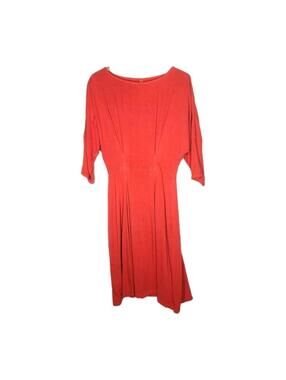 Nico Nico Midi Dress Thick Rayon Orange Usa Made Small Indie Designer Sold Out